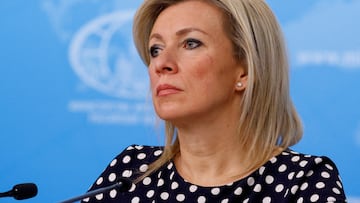 FILE PHOTO: Spokeswoman of Russia's Foreign Ministry Maria Zakharova attends the annual press conference held by Foreign Minister Sergei Lavrov in Moscow, Russia, January 18, 2024. REUTERS/Maxim Shemetov/File Photo