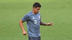 James Rodr&iacute;guez durante un entrenamiento con el Bayern M&uacute;nich