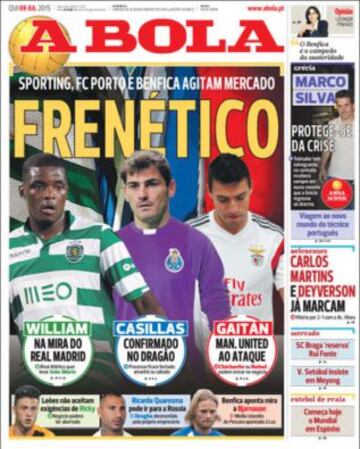 Portadas de la prensa deportiva