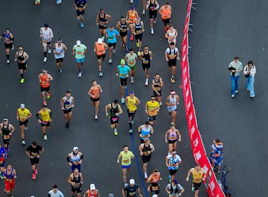 La pasarela de meta en la Ciudad de las Artes y las Ciencias, icono visual que se verá en más de 200 países con derechos de televisión.