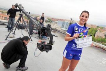 Rodaje del spot promocional de las Guerreras en Guadalajara, previo a su participación en el Campeonato de Europa femenino.