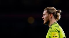 Soccer Football - Premier League - Arsenal v Newcastle United - Emirates Stadium, London, Britain - February 24, 2024 Newcastle United's Loris Karius looks on Action Images via Reuters/Andrew Couldridge NO USE WITH UNAUTHORIZED AUDIO, VIDEO, DATA, FIXTURE LISTS, CLUB/LEAGUE LOGOS OR 'LIVE' SERVICES. ONLINE IN-MATCH USE LIMITED TO 45 IMAGES, NO VIDEO EMULATION. NO USE IN BETTING, GAMES OR SINGLE CLUB/LEAGUE/PLAYER PUBLICATIONS.