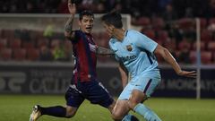 Chimy, jugador del Huesca frente al Barcelona B.