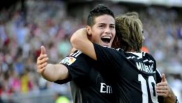 17 goles oficiales marcó James bajó la conducción de Carlo Ancelotti. Ha sido su temporada más goleadora.