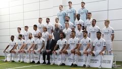 La foto de familia de la plantilla del Real Madrid, realizada en Valdebebas en diciembre de 2020.