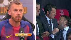 Jota Jordi ve a Figo en el palco del Lluís Companys y no se puede contener
