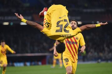 1-4. Pierre-Emerick Aubameyang celebra el cuarto gol.