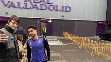 Raúl Moro, jugador del Real Valladolid, en Zorrilla.