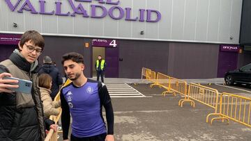Raúl Moro, jugador del Real Valladolid, en Zorrilla.