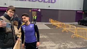 Raúl Moro, jugador del Real Valladolid, en Zorrilla.
