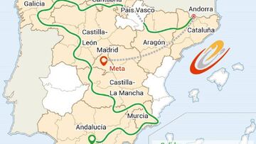 Posible mapa de la Vuelta a Espa&ntilde;a 2018.