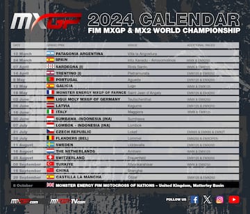 Calendario MXGP 2024.