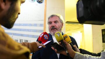 Manuel Vizcaíno atendió a los medios antes de su tradicional visita a los niños en el Hospital Puerta del Mar. Foto: Cádiz CF.
