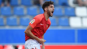 Fer Ni&ntilde;o durante un partido con el Mallorca.