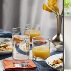 Este es el set de 24 vasos de vidrio más vendido de Amazon México