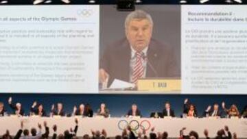 Thomas Bach preside la sesi&oacute;n extraordinaria del COI en M&oacute;naco.