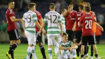 Imagen del encuentro entre el Legia y el Celtic de Glasgow.