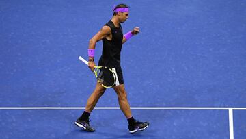 Rafael Nadal durante su partido ante Diego Schwartzman.