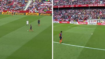 Todo lo hizo Parejo: pase exquisito, penalti perfecto y celebración para el Pizjuán