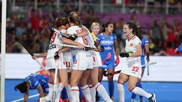La selección absoluta femenina española de Hockey.
