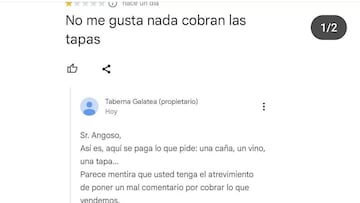 La respuesta de un restaurante a la queja de un cliente: “Aquí se paga lo que se pide”