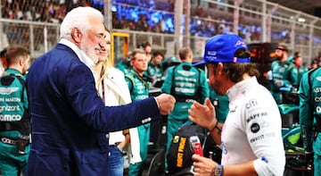 Lawrence Stroll y Fernando Alonso en el GP de Arabia Saudí 2022. | PA Images