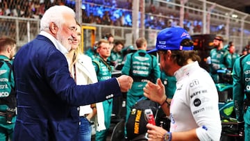 Lawrence Stroll y Fernando Alonso en el GP de Arabia Saudí 2021.