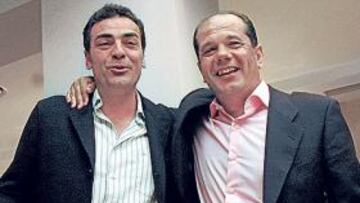 <b>UNIDOS. </b>Carlos Osma, presidente del Xerez, y Joaquín Morales.
