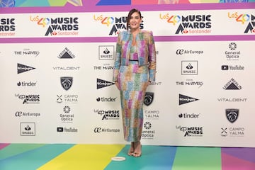Vicky Martín Berrocal a su llegada al photocall de LOS40 Music Awards Santander. 