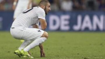 Benzema, durante el partido.