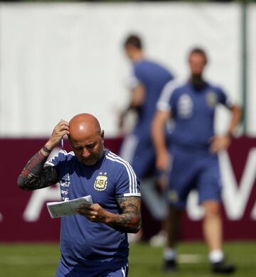 Bronnitsy  23 junio 2018, Rusia
Copa Mundial Rusia 2018
Entrenamiento de Argentina antes de jugar contra Nigeria.
Jorge Sampaoli coach of Argentina
Foto Ortiz Gustavo