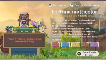 Fortuna Multicolor de Genshin Impact: duración, cómo participar, todas las tareas y recompensas