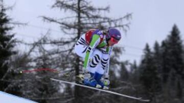 La elamana Maria Hoefl-Riesch vencedora de la prueba.