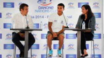 Rafinha, en el acto de Danone Nations Cup.