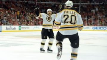 Daniel Paille celebra el decisivo 1-2.