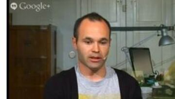 Iniesta en el ‘hangout’ de ‘Google+’