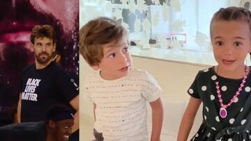 El momento más tierno: los hijos de Marc presentando a su padre antes del partido