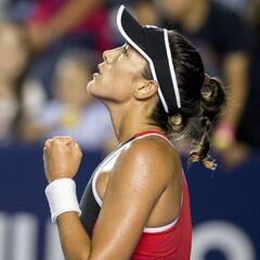 Garbiñe Muguruza regaló pelota del triunfo a Gignac y Vargas