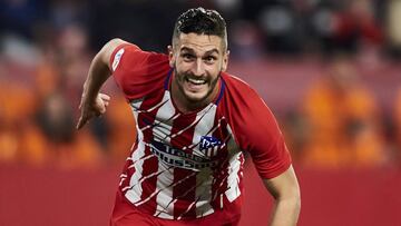 Koke celebra su gol al Sevilla.