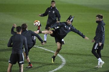 Entrenamiento de River en Valdebebas preparatorio del segundo partido de la final de la Copa Libertadores.