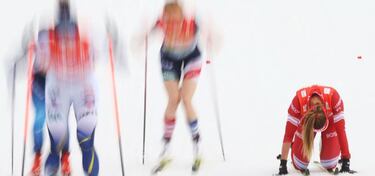 El agotamiento del relevo de esquí nórdico