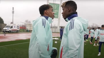‘Calentón’ de Nico Williams con Lamine Yamal en el entreno: “¿Estás loco tú o qué?”