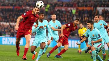 Manolas le marcó al Barcelona el gol decisivo en los cuartos de final de la Champions de 2018.