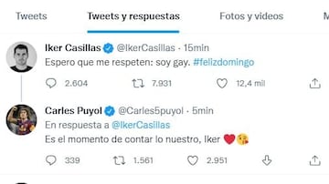 El controvertido tuit de Casillas y la metedura de pata de Puyol. TWITTER.