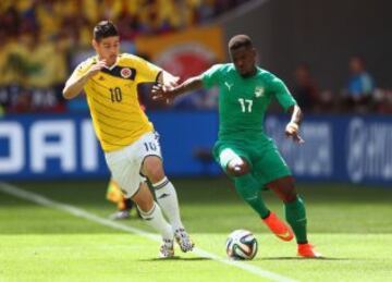 James Rodríguez y Serge Aurier.