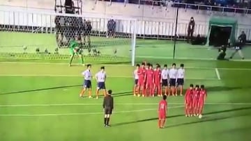 Japanese side employs 'double wall' free-kick manoeuvre