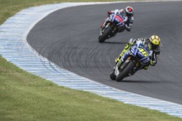 Valentino Rossi y Jorge Lorenzo. 