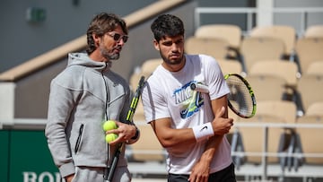 Alcaraz y Ferrero, en Roland Garros.