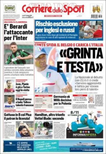 Portadas de la prensa mundial