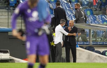 Imanol Alguacil y Zinedine Zidane.